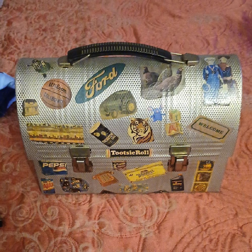 Ford Silver Metal Lunchbox